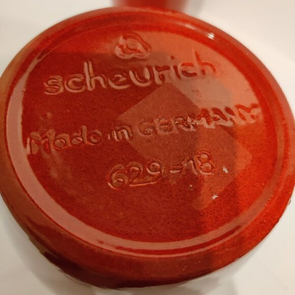 Vintage oxblood red vases made in Germany by Scheurich with markings. - Picture 2 of 2